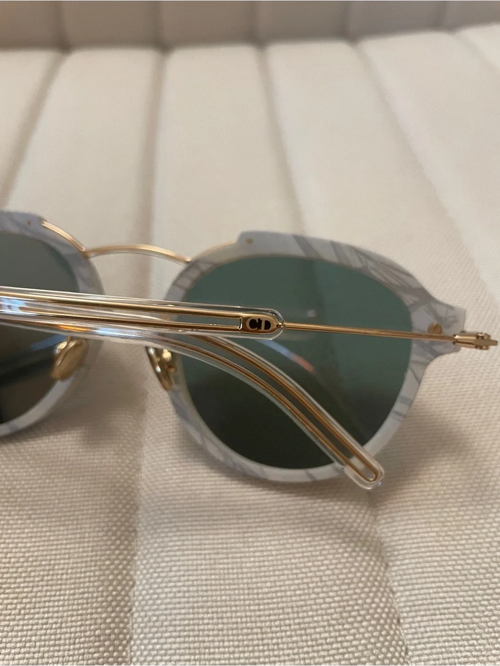 Dior Eclat Grey Marble Pink Mirror Lens Sunglasses